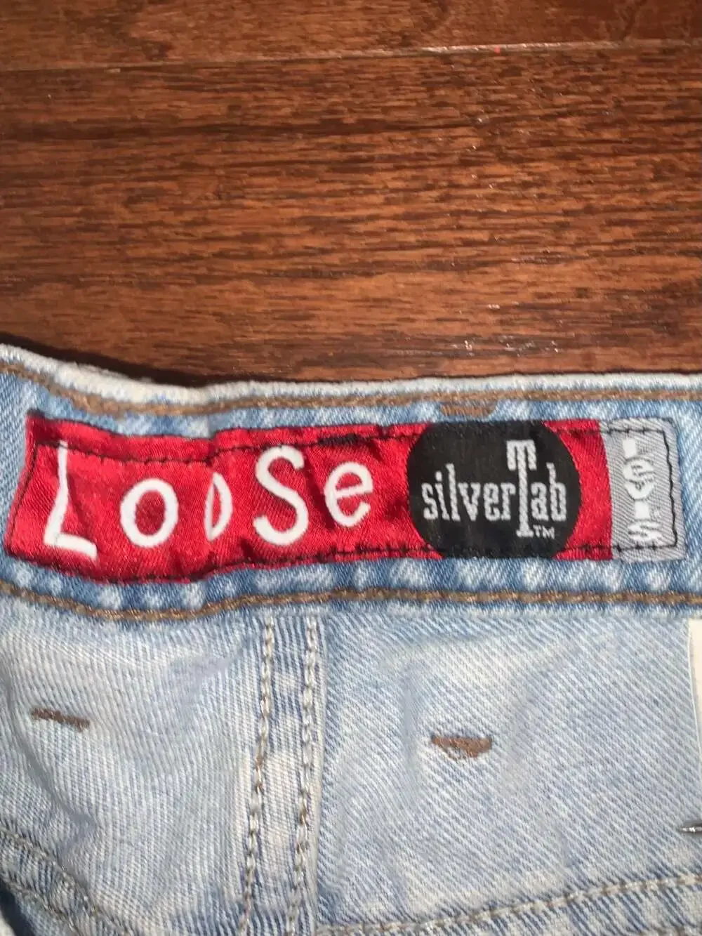 Vintage‎ Levi’s SilverTab Made in USA Baggy Jorts Y2K Skater 90s Light Wash W34